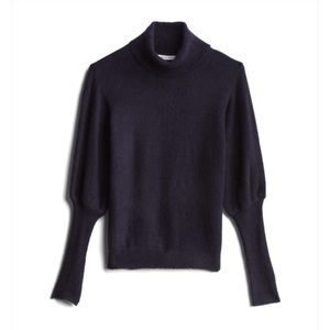 Stitches and Stripes Balloon Sleeve Pullover